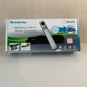 Pandigital Handheld Wi-Fi Wand Scanner S8X1103 w/Feeder Dock Leopard